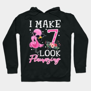 Kids I Make 7 Look Flamazing Flamingo Birthday T-Shirt Hoodie